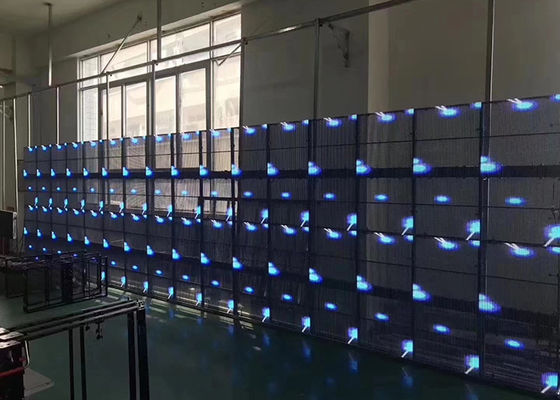 Duvar Montajlı Alüminyum Şeffaf LED Ekran Tam Renkli RGB 256 x 256 piksel